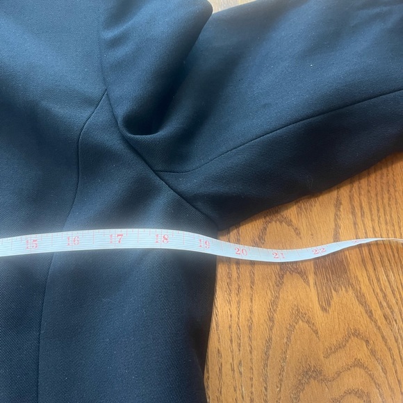 Ann Taylor Vintage Wool Blend Long Black Belted Trench Coat Dress 8 •Msurmnts• - Picture 8 of 13